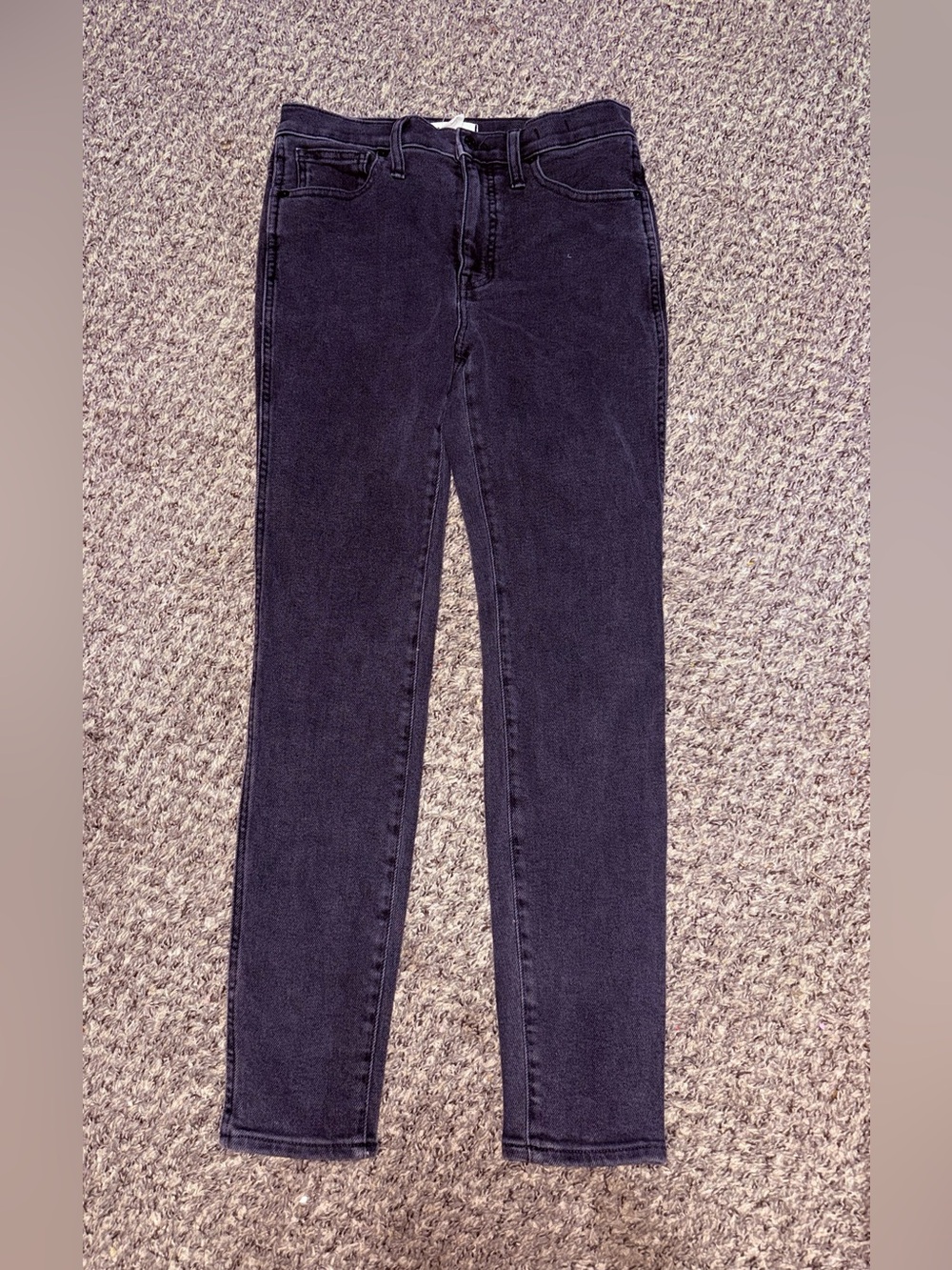 Madewell 10 Inch High Rise Skinny Jeans Washed Black Size 28